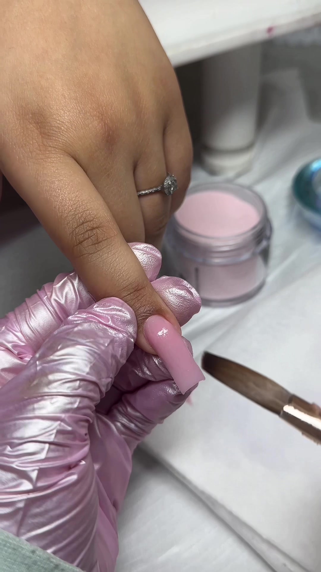 TikTok post by @nailsssbynancy for V Beauty Pure. Caption reads: call me rose has been my fav🫶🏼🤭✨ @vbeautypure....