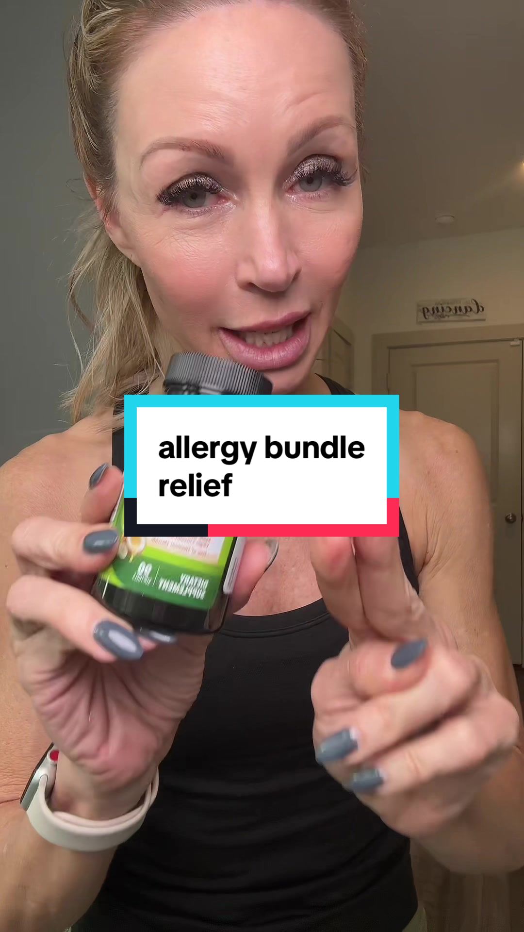 TikTok post by @choosejoy70 for HealthA2Z. Caption reads: one stop shop for allergy relief @HealthA2Z....