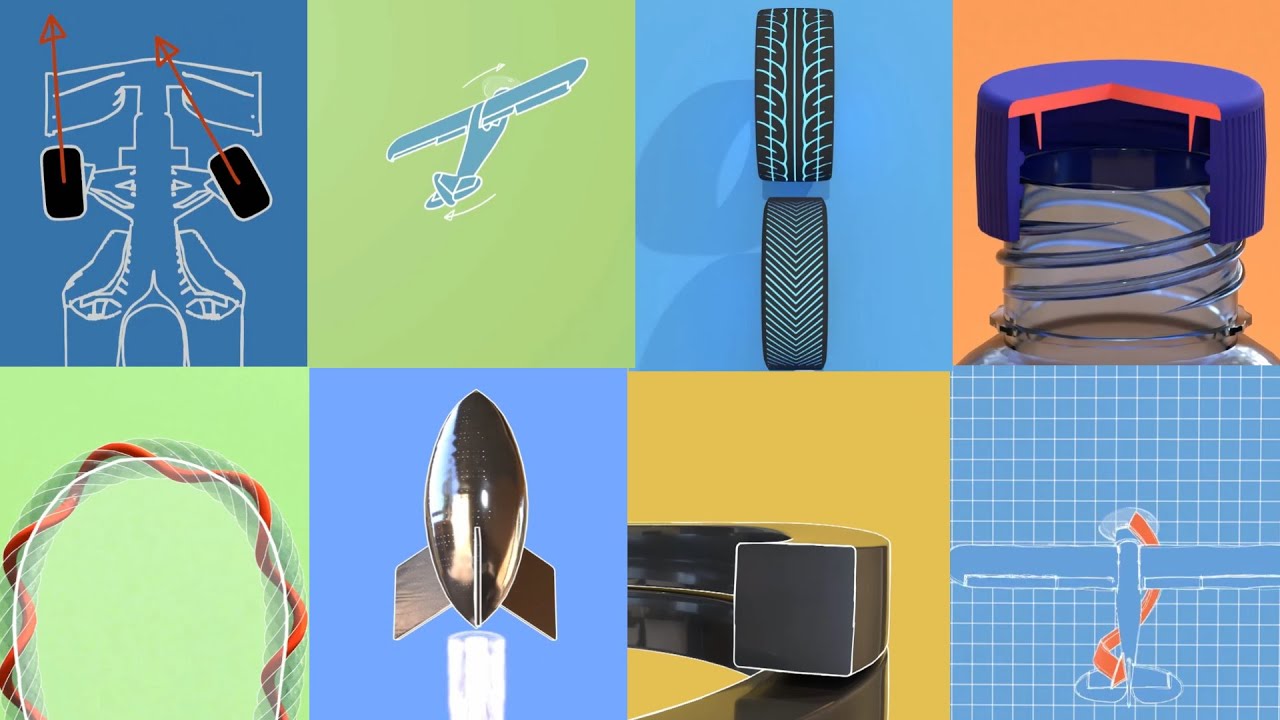 YouTube post by @KnowArt for AdamAndEve.com. Caption reads: 21 Amazing Mechanical Concepts Explained And....