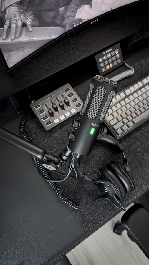 Instagram post by @setup_dad for FIFINE Microphone. Caption reads: Why audio can make or break YOUR STREAM 🎬 Hey....