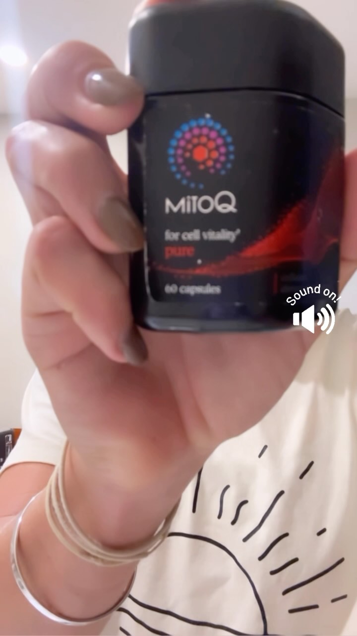 Instagram post by @dr_hannah_wells for MitoQ. Caption reads: [...] the last few years has been my morning MitoQ....