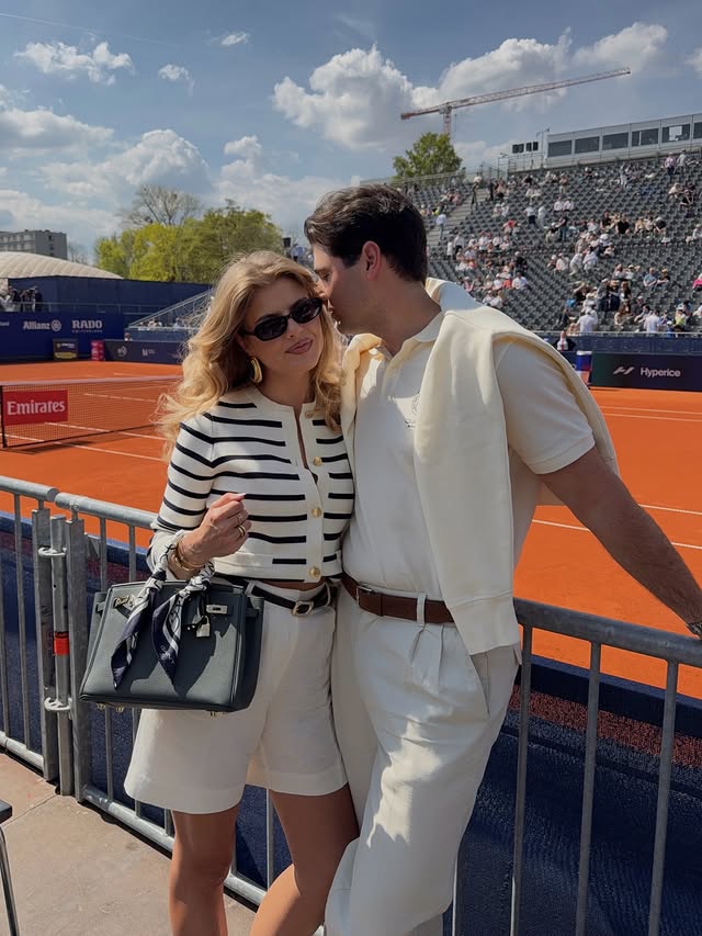 Instagram post by @franziskanazarenus for GANT. Caption reads: It‘s a match 🎾🤍 Munich Open with @gant / Anzeige....