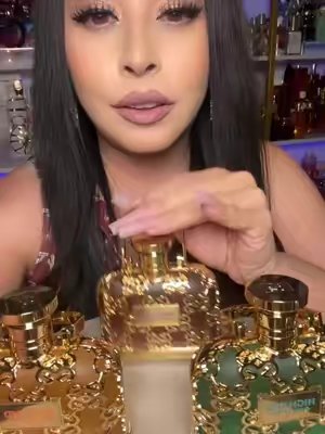 TikTok post by @perfume_queen_ for OudLash. Caption reads: Thank you so much, Oudlash, for this amazing PR!....