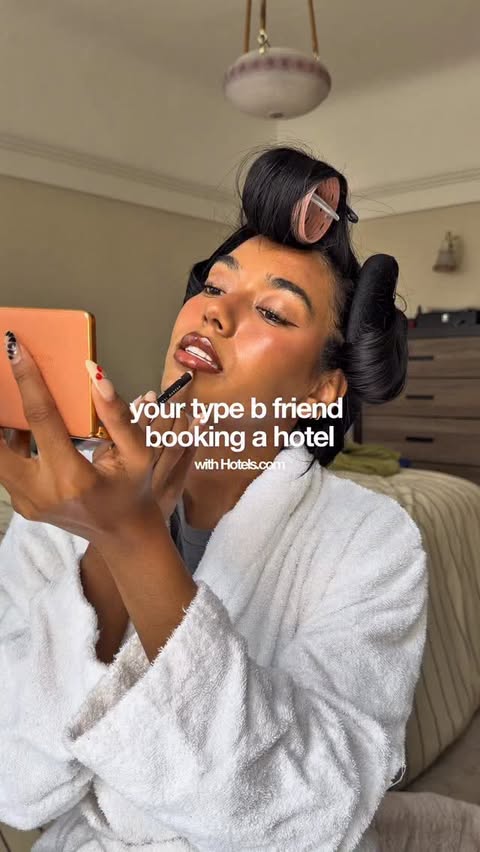 Instagram post by @adriannasmiles for Hotels.com. Caption reads: #HotelsDotComPartner It’s easy to be a Type A....