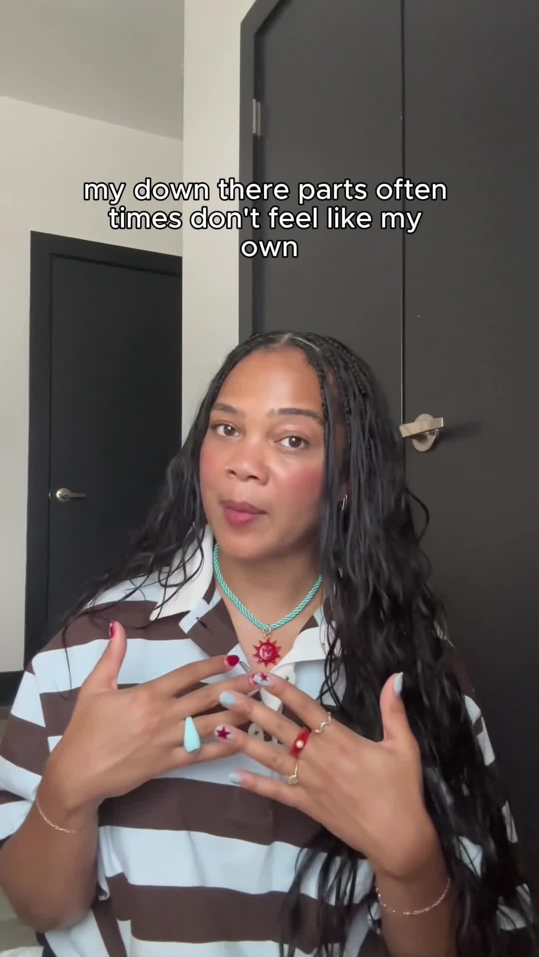 Instagram post by @averycadrien for The Honey Pot Company. Caption reads: We can't stop that postpartum period, but we can....