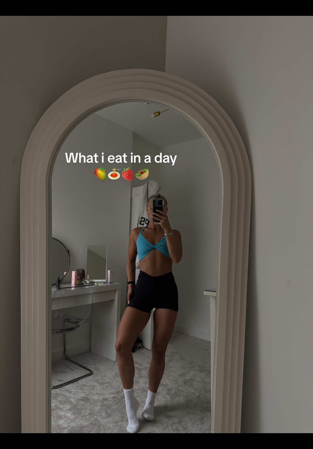 TikTok post by @runwithliss for Free Soul. Caption reads: What I eat in a day  Feeling more like me lately....