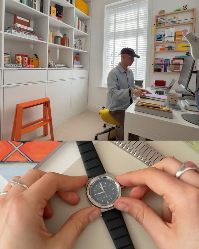 Instagram post by @mat_buckets for Victorinox. Caption reads: A new addition to the routine,....