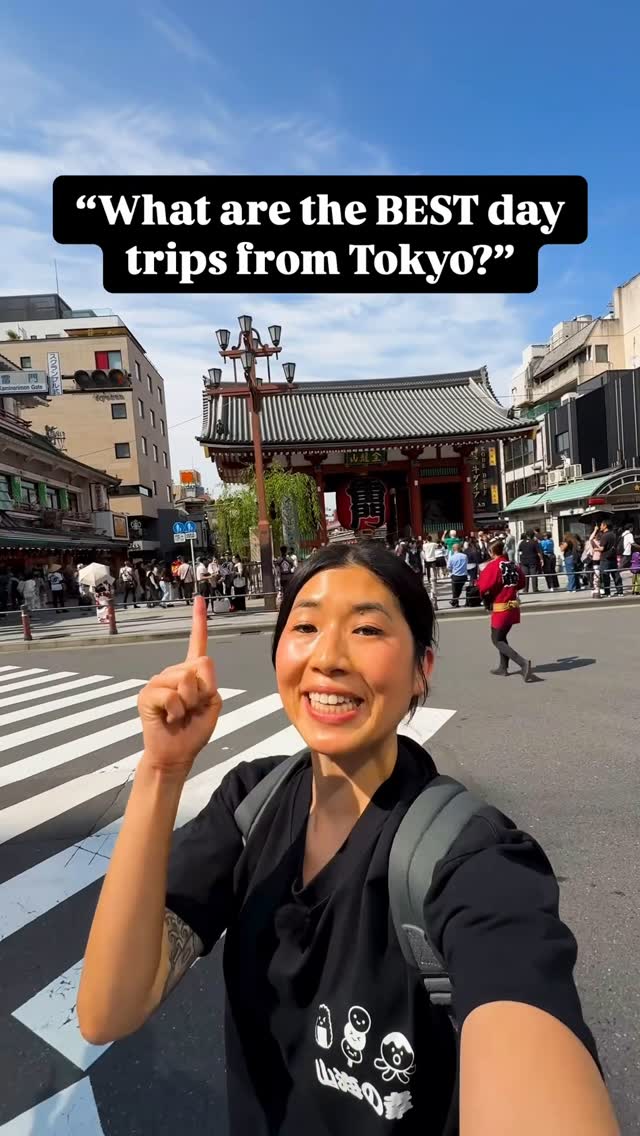 Instagram post by @hangrybynature for Skyscanner. Caption reads: A D | Our THREE fav day trips from Tokyo for your....