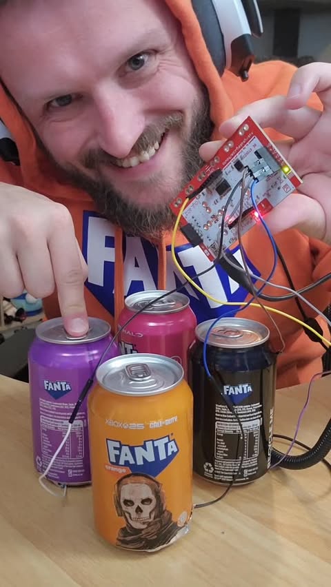 Instagram post by @rudeism for Fanta New Zealand. Caption reads: I built a Fanta can controller! Check out the new....