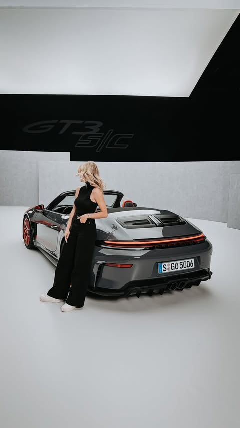 Instagram post by @jessicarmaniac for Porsche. Caption reads: Werbung | Porsche’s first 911 GT3 Cabriolet. The....