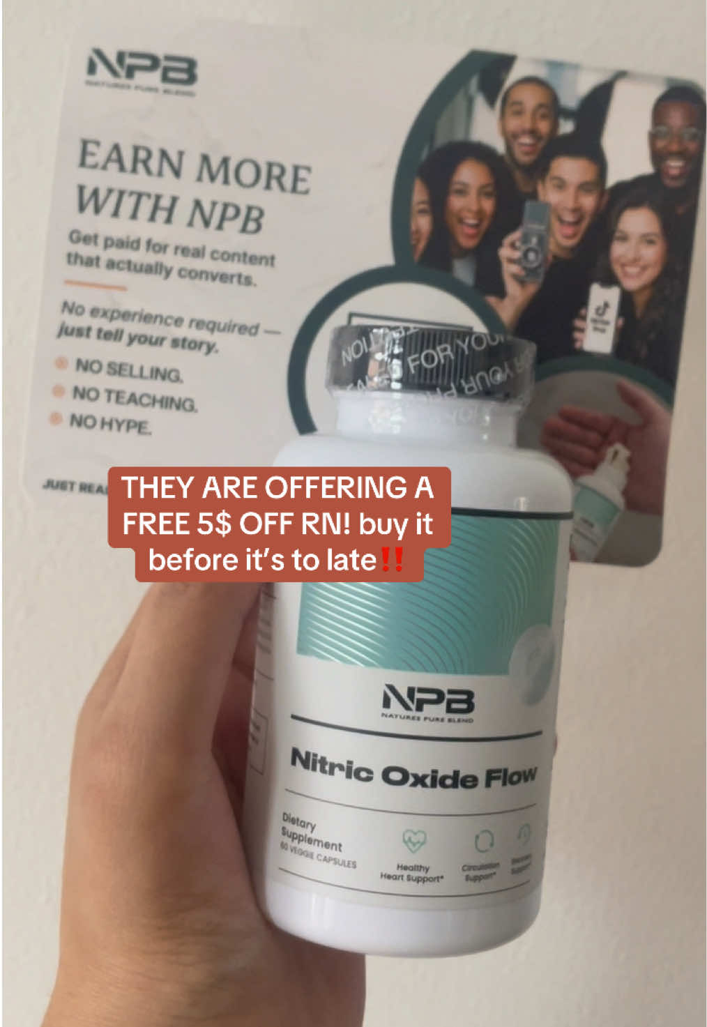 TikTok post by @jana.softlife for Nature's Pure Blend. Caption reads: WATCH TILL THE END‼️#npb2 #naturespureblend....