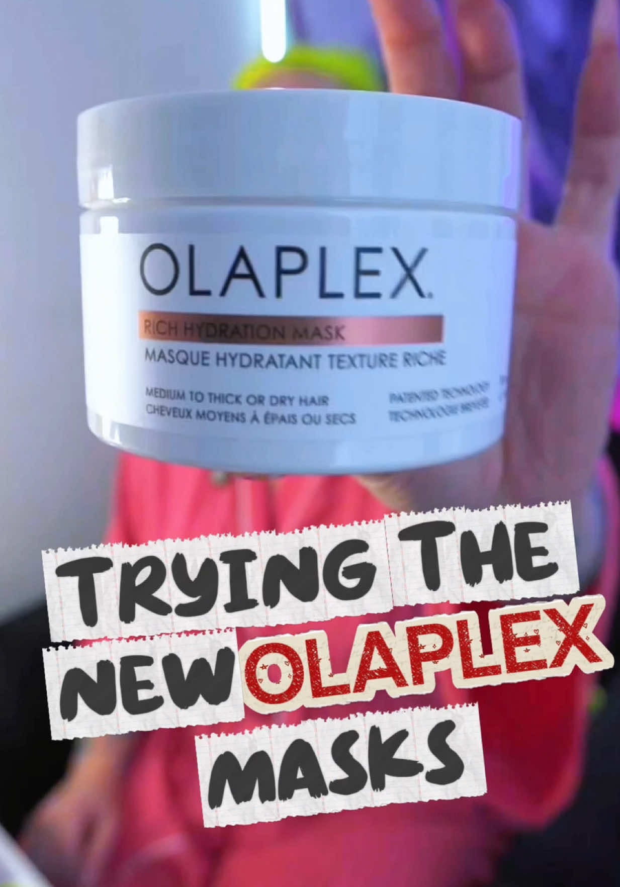 TikTok post by @cryistalchaos for OLAPLEX. Caption reads: I’ve partnered with @Olaplex to test out thier....