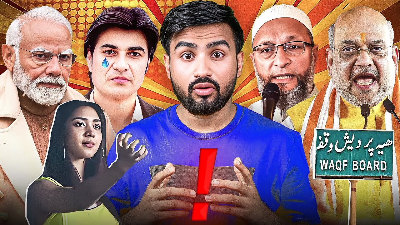 YouTube post by @SundaySarthak for Unacademy. Caption reads: What The WAQF! 🤯 | Sunday Show.