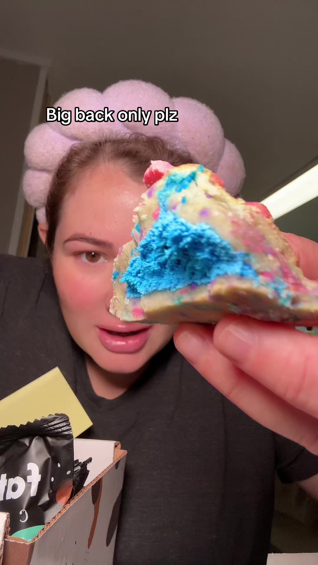 TikTok post by @taylorgfinds for Fat & Weird Cookie. Caption reads: @Fat & Weird Cookie Company it’s a literal party....