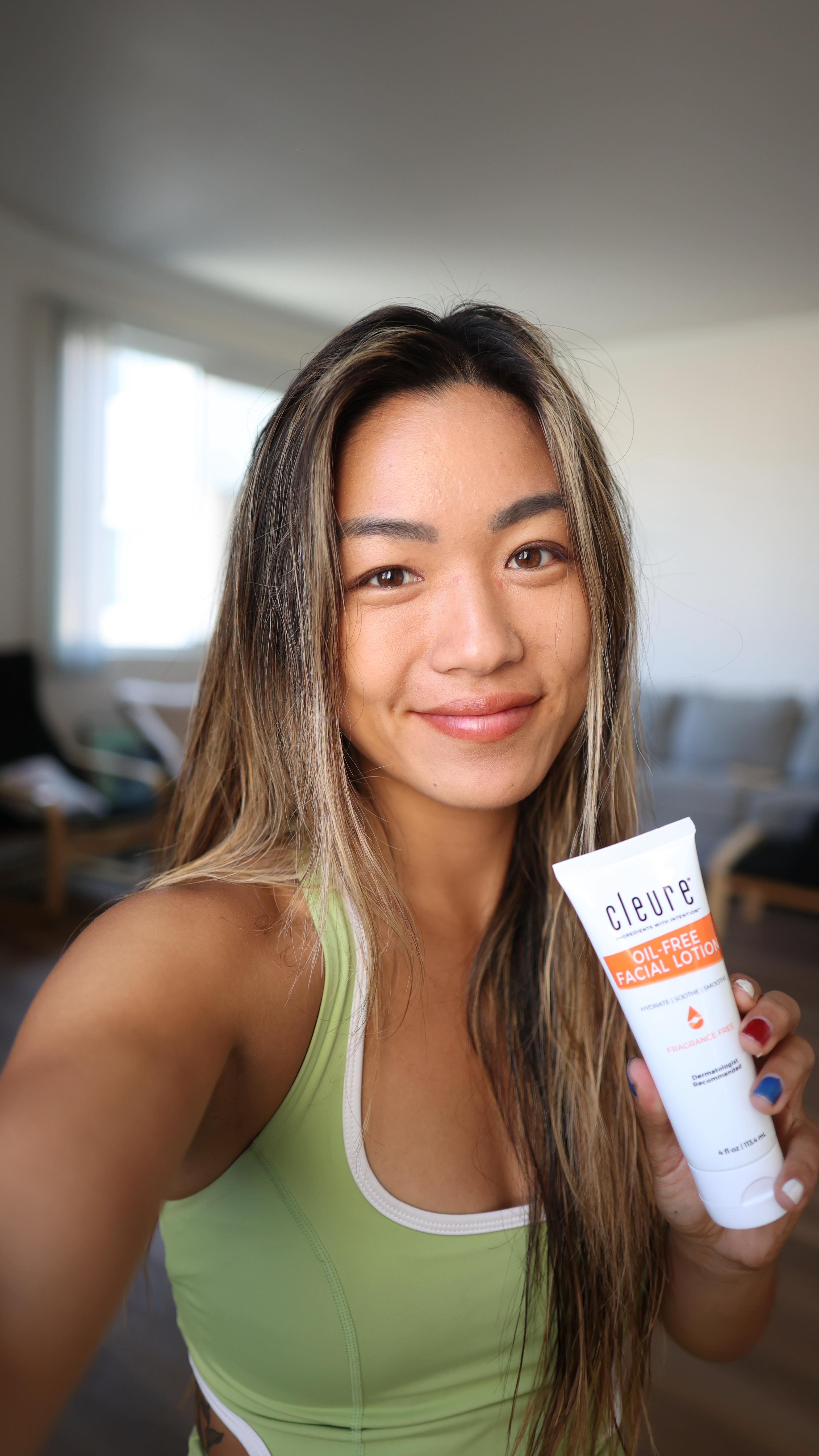 Instagram post by @duchessbecca for Cleure. Caption reads: [...] the secret to sensitive skin and it’s....