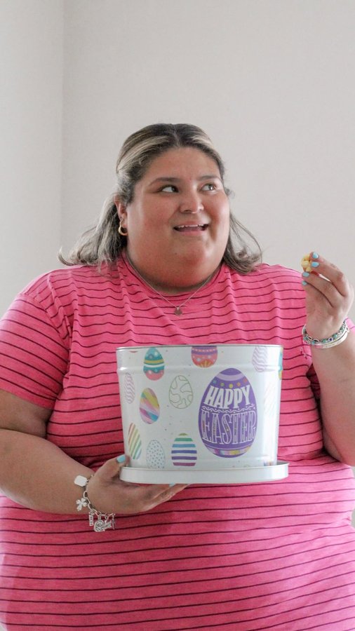 Instagram post by @authenticallyjessicat for The Popcorn Factory. Caption reads: 🐰The Best Easter Snacks are Popping or should I....