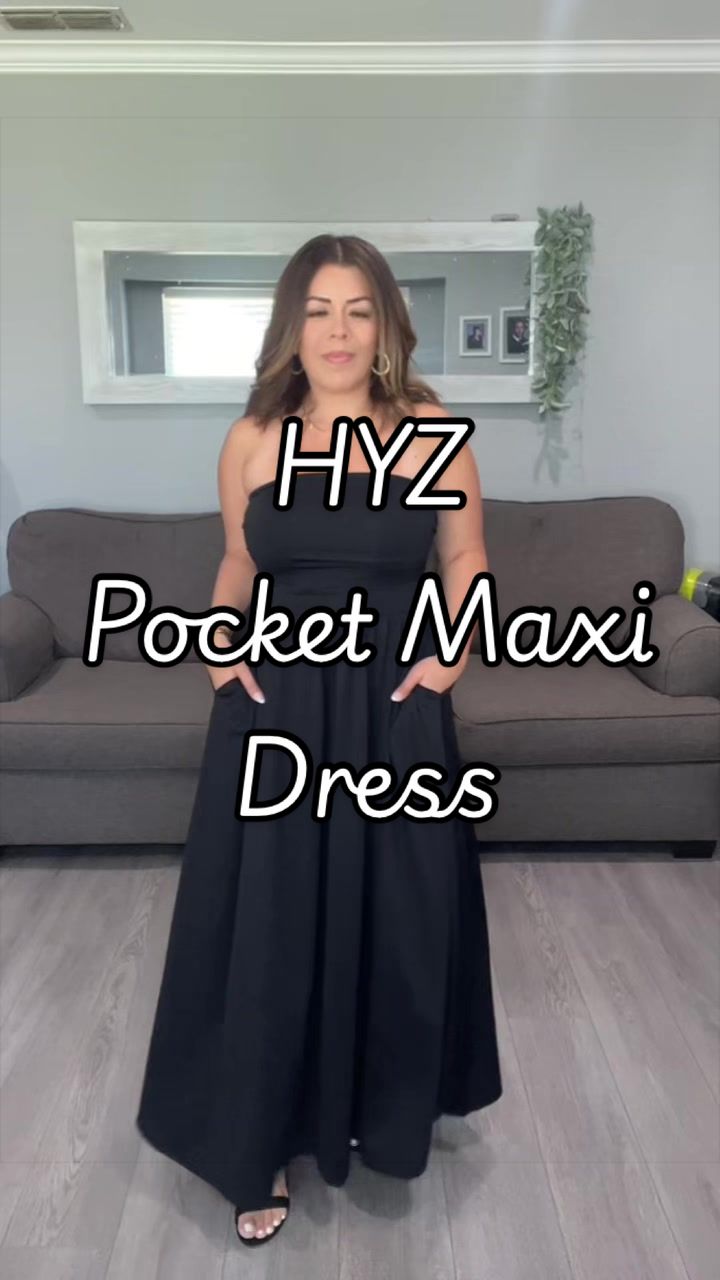TikTok post by @shey_sanchez83 for Hyz. Caption reads: @H Y Z #maxidress #maxidressseason....