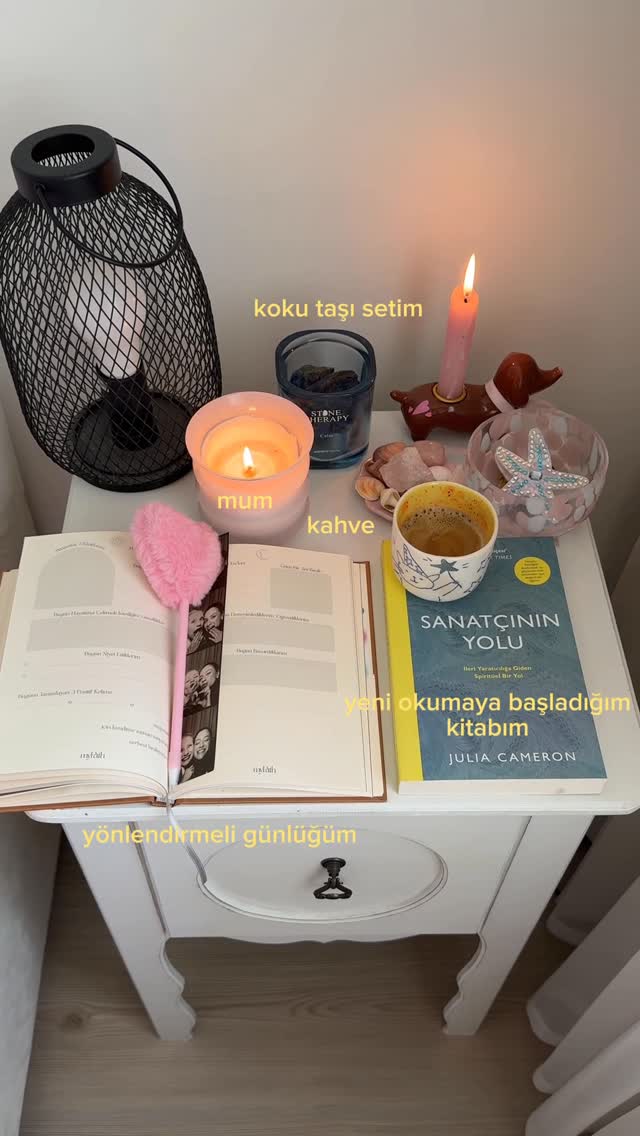 Instagram post by @ece.senkal for Karaca. Caption reads: bu sabah🕯️💕📖✨ sonbahar sabahı evde yayılan....