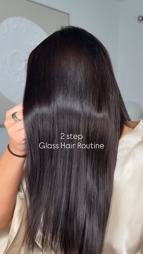 Instagram post by @ellejamesmakeup for Coco & Eve. Caption reads: Ad From straw to silky glass hair in just one wash....