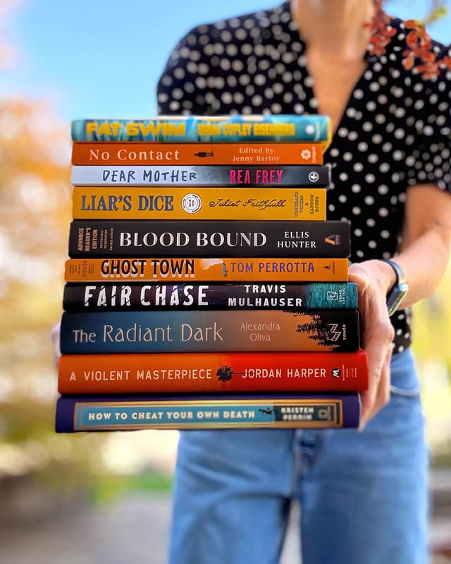 Instagram post by @suethebookie for Alfred A. Knopf. Caption reads: The last pub day of April has some good ones! What....