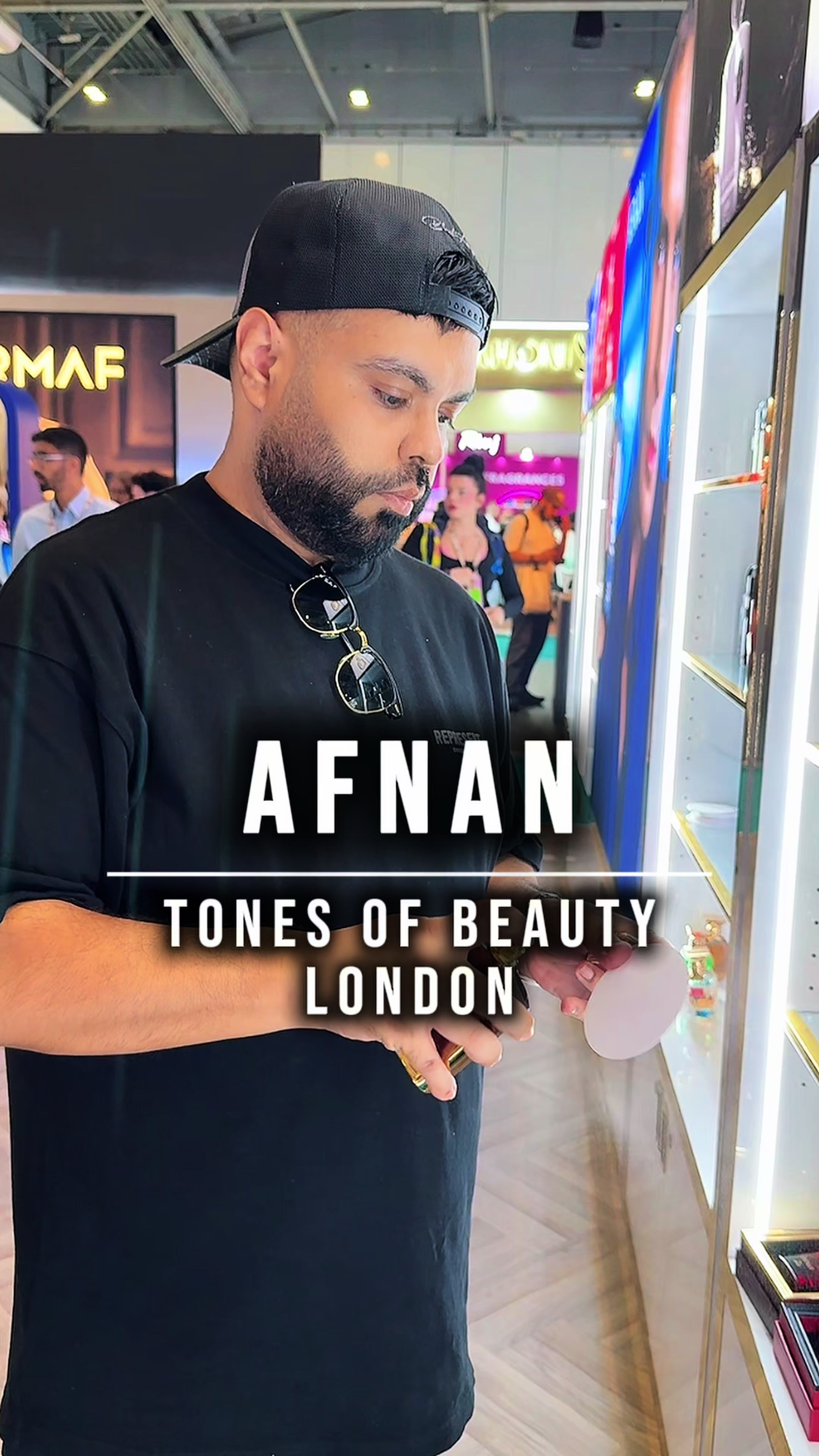 TikTok post by @mrscentimental for Afnan Perfumes. Caption reads: [...] visiting… 👀🔥 I had to stop by @Afnan....