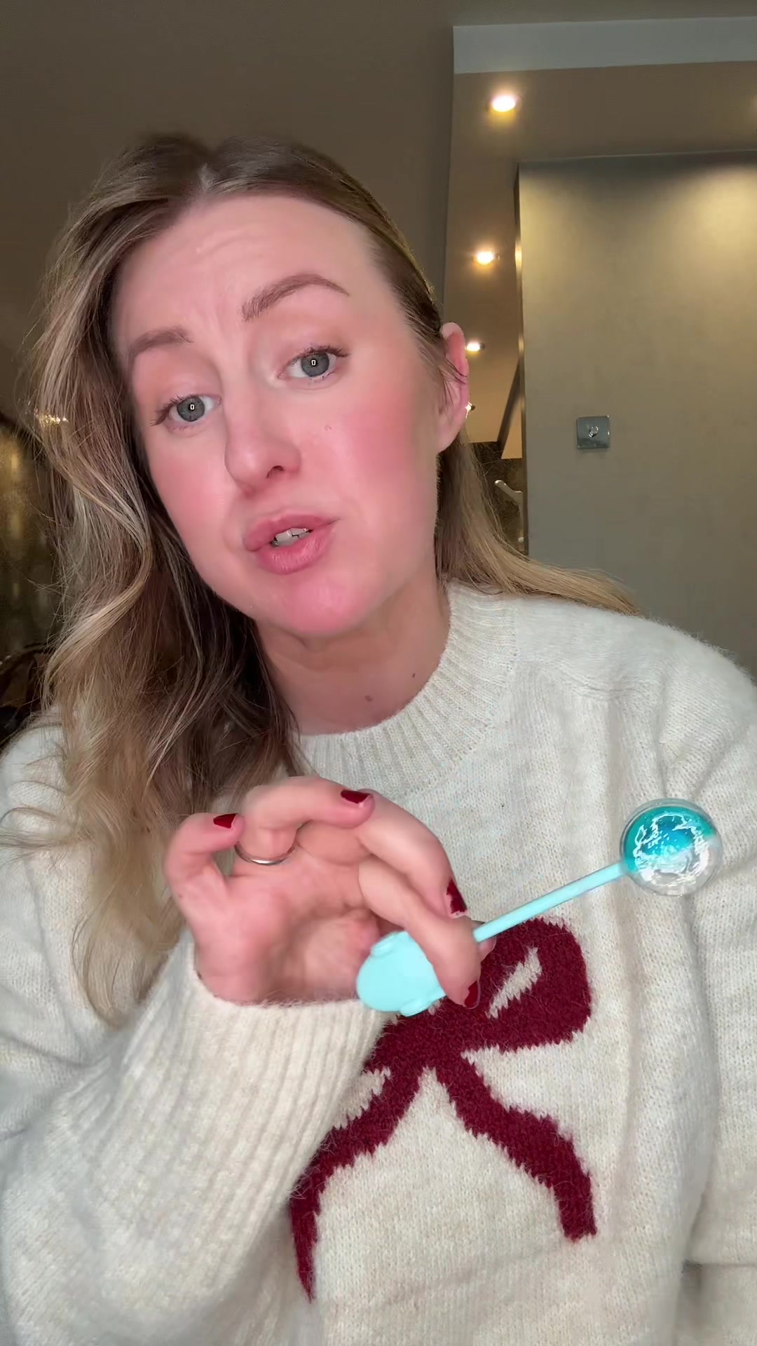 TikTok post by @glowwithjenxo for Amos Sweets. Caption reads: I don't understand how you can hear music when you....