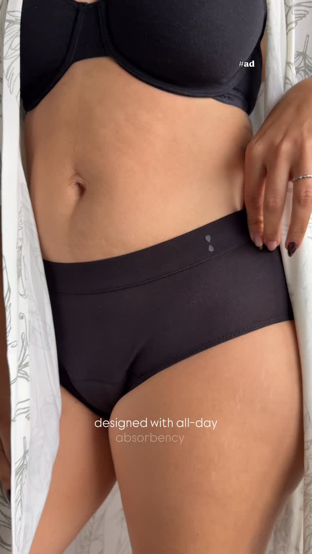 Instagram post by @ashleyymarie.ca for Thinx. Caption reads: #ad We’ve all been there🫠🫠

This is why I stock....