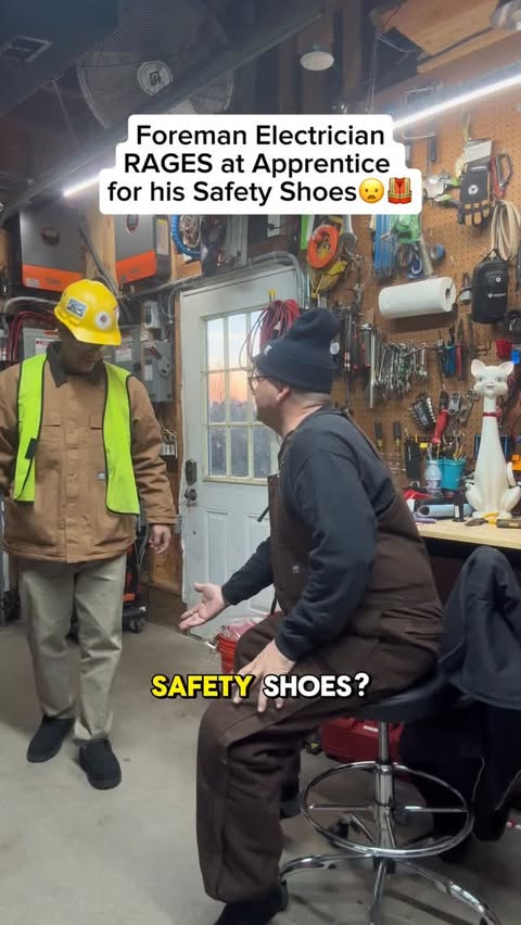 Instagram post by @buildersrx for HEYDUDE. Caption reads: [...] protection Electricians NEED!💪🧑‍🔧....