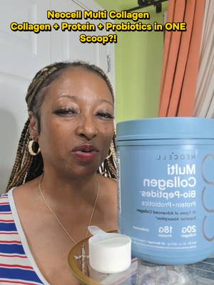 TikTok post by @mekafaushette for NeoCell. Caption reads: NeoCell Collagen Peptides Powder. 20g of [...].