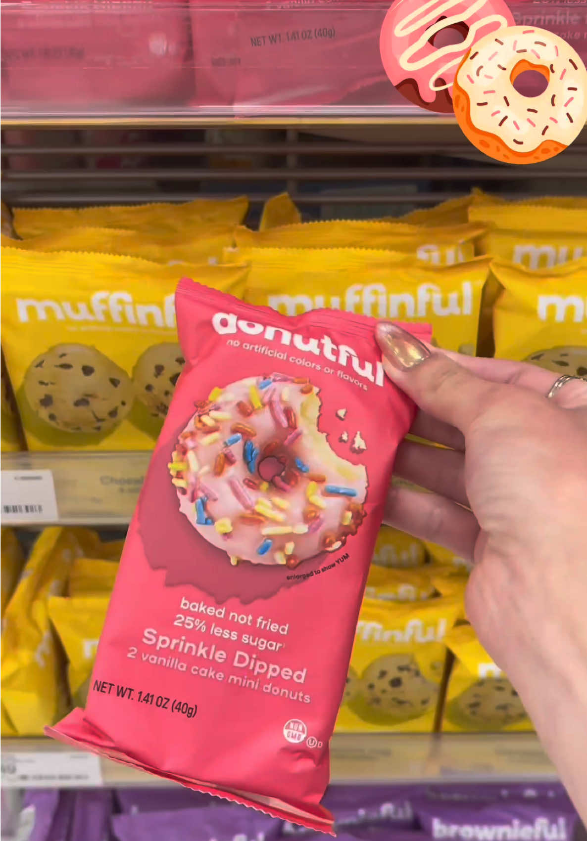 TikTok post by @hannahbcampbell for Donutful. Caption reads: Taste test @Bakeful Eats Donutful with us!! Now....