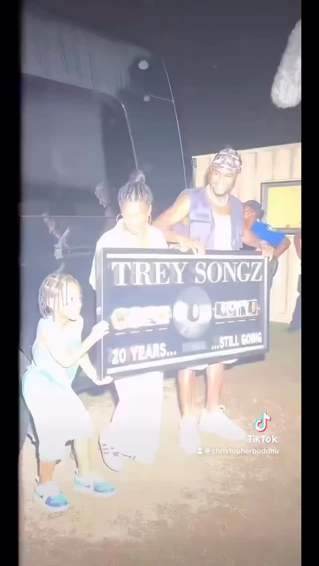 Instagram post by @treyforever17 for Atlantic Records. Caption reads: @treysongz with his mom and son receiving a 20....