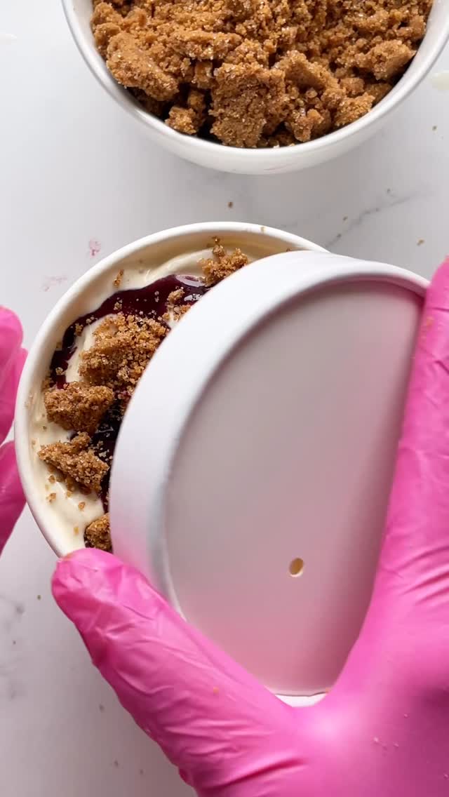 Instagram post by @sugarpusher for Amoretti. Caption reads: Happy #nationalicecreamday! 🍦

This cheesecake....