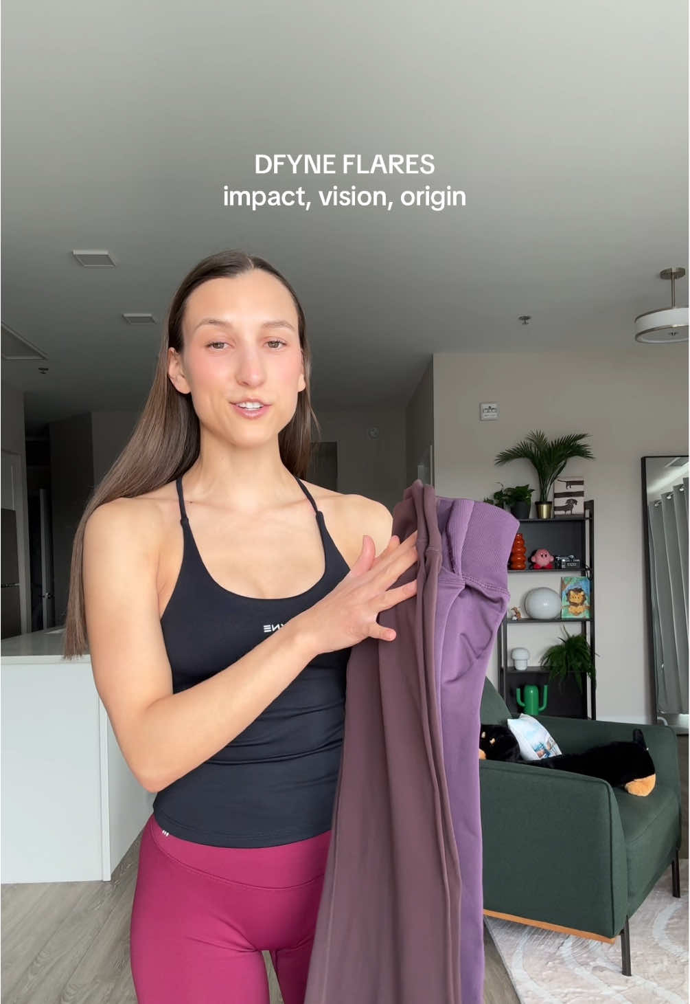 TikTok post by @kailen_fit for DFYNE. Caption reads: [...] origin, and impact flares! @DFYNE c0de....
