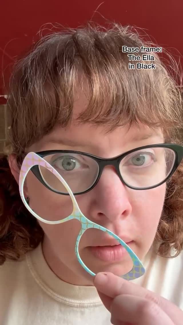 Instagram post by @mommacusses for paireyewear. Caption reads: Match your mood OR your morning with face jewelry....