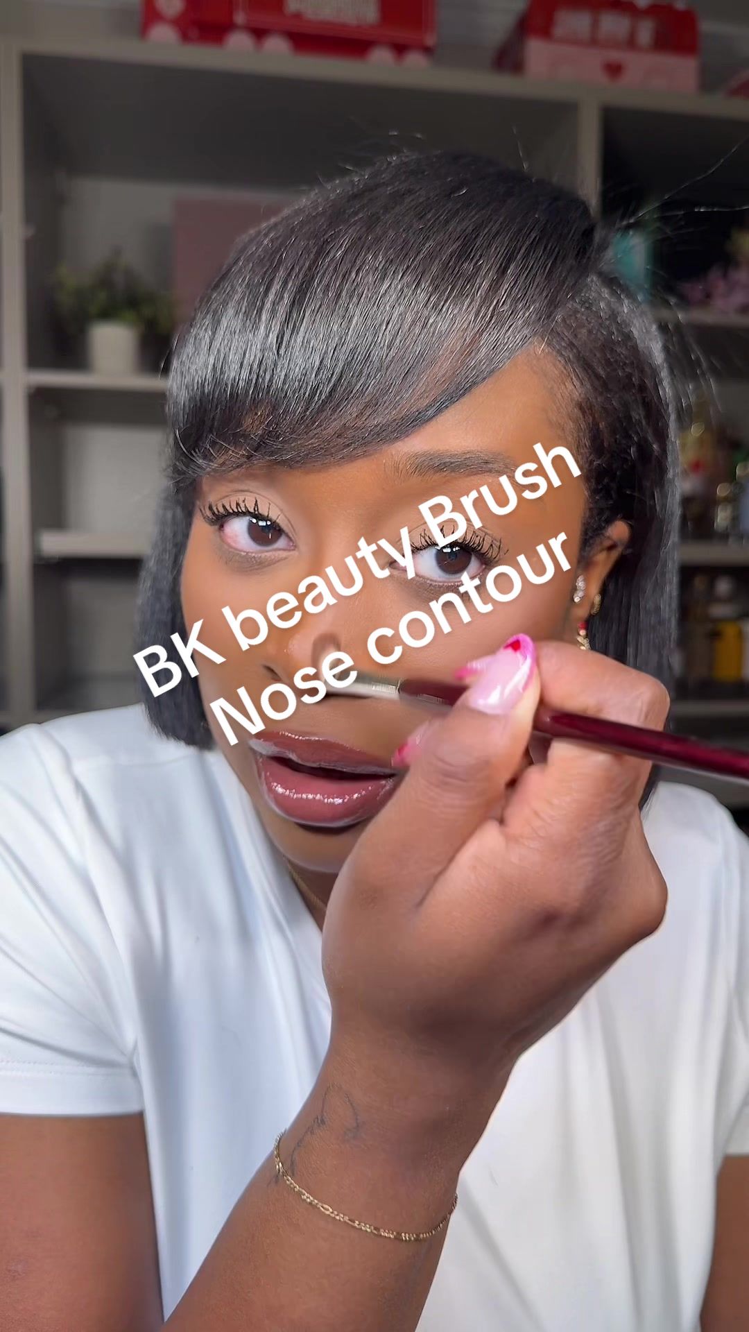 TikTok post by @_tcara for BK Beauty. Caption reads: @BK Beauty Brushes •205 #TikTokShopJumpstartSale....