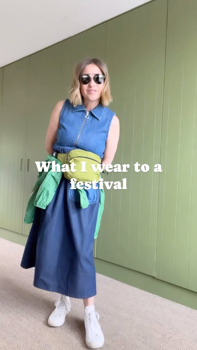 Instagram post by @hannah.rochell for BAGGU. Caption reads: [...] * @studio_remade dress (ad: pr gift); @baggu....