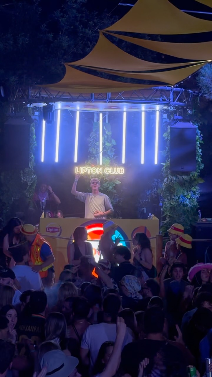 Instagram post by @djcharlesb for Lipton Iced Tea. Caption reads: People know where the REAL PARTY’s at ❤️ Who’s....