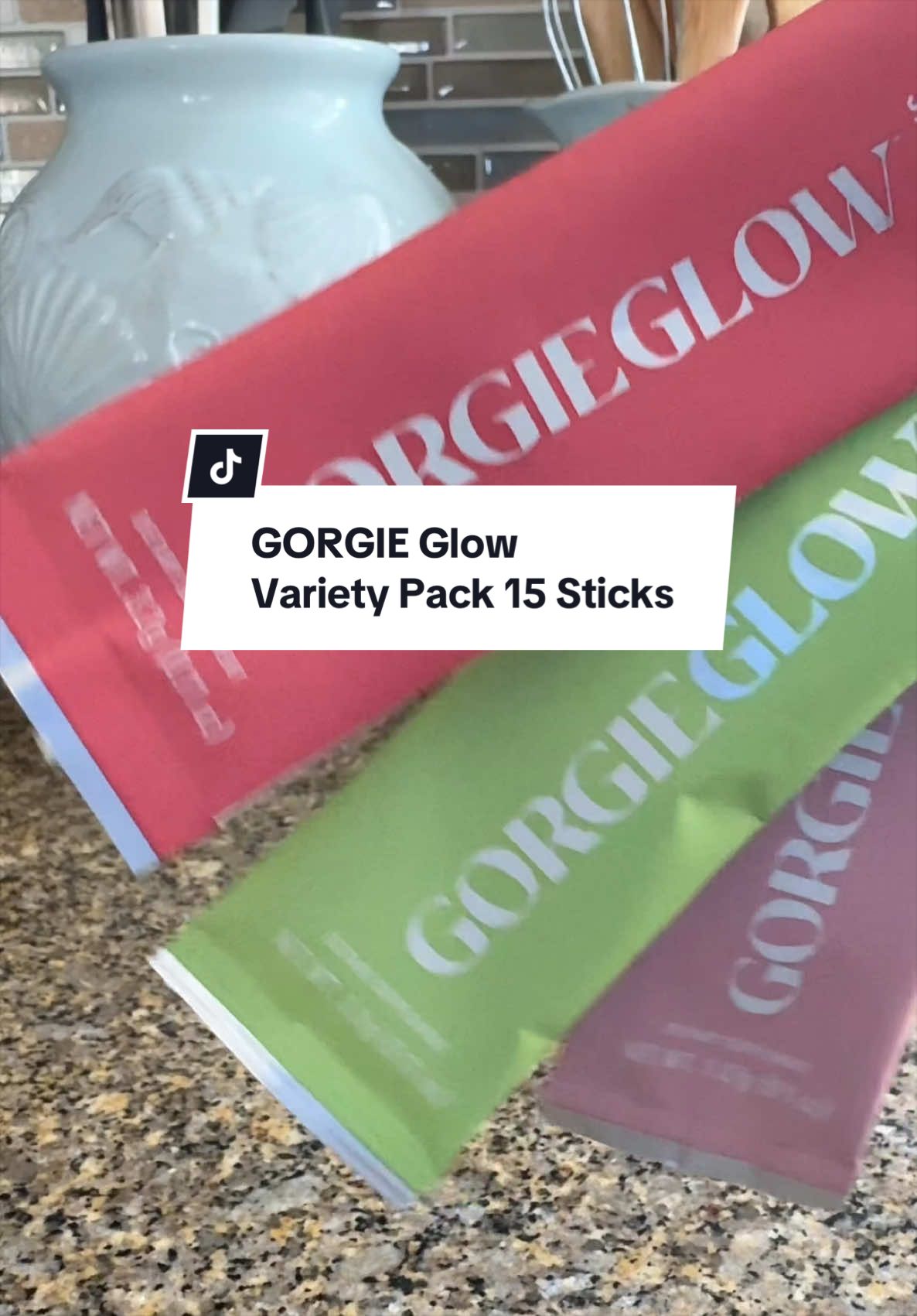 TikTok post by @mariab1006 for Gorgie. Caption reads: A little glow-up for my daily routine. GORGIE Glow....