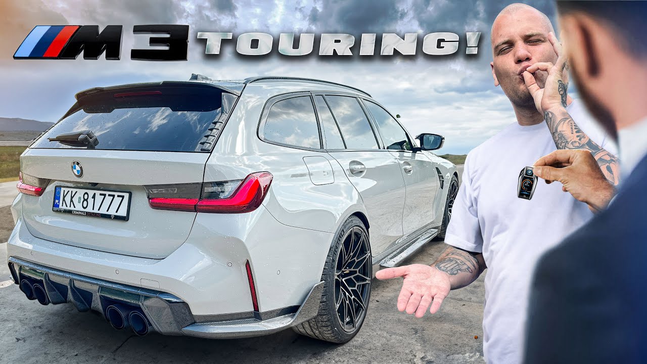 YouTube post by @BuddaTV for mBank. Caption reads: I Bought BMW M3 TOURING! | Awarding GTR to the....