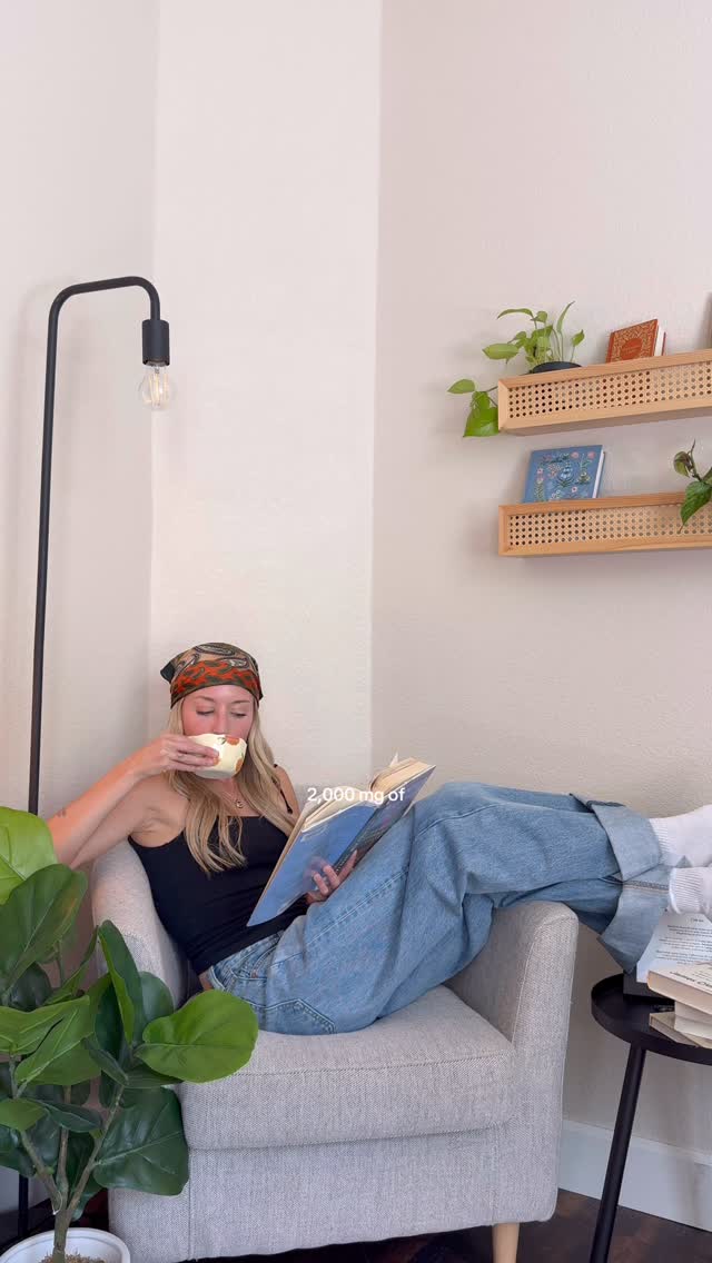 Instagram post by @itsnataliecass for MUD/WTR. Caption reads: [...] wellness habit from 2025 - @drinkmudwtr 😍....