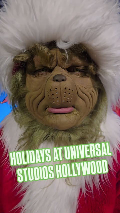 Instagram post by @scareventures for Universal Studios Hollywood. Caption reads: [...] years. 🫶 Happy Wholidays! 🎄....