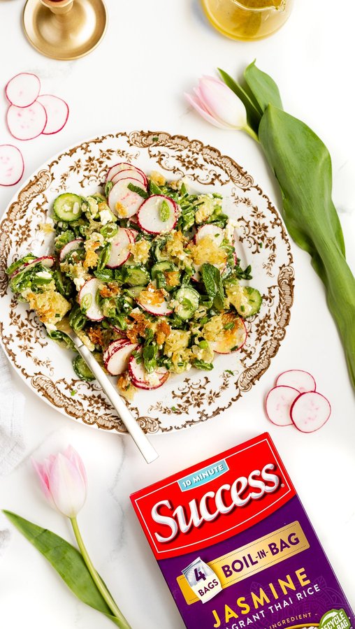 Instagram post by @doublethespoonfuls for Success Rice. Caption reads: Comment “recipe” and I’ll send it right to you or....