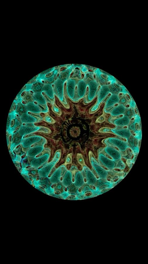 Instagram post by @merlin.lightpainting for OpenSea. Caption reads: Created entirely on the basis of sound vibrations.....