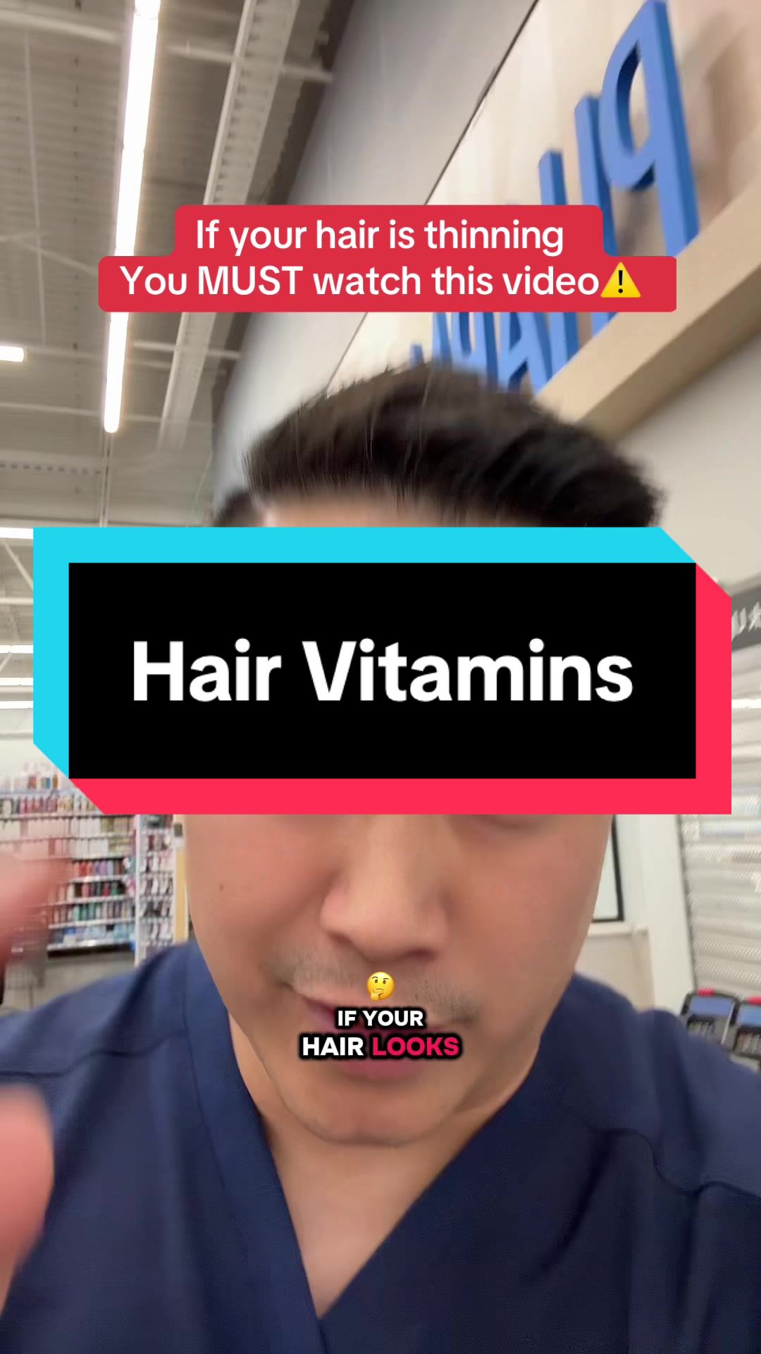 TikTok post by @rphreviews for MaryRuth Organics. Caption reads: If your hair is thinning! There are two vitamins....