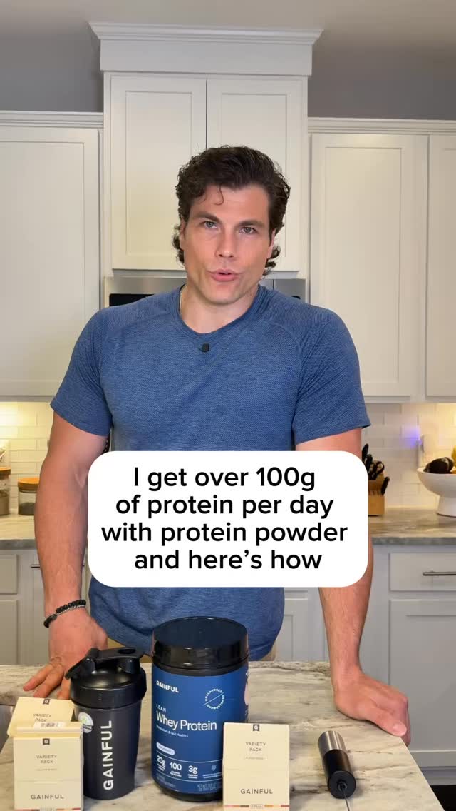 Instagram post by @milesjamesburris for Gainful. Caption reads: Ever gotten burned out on your protein powder....