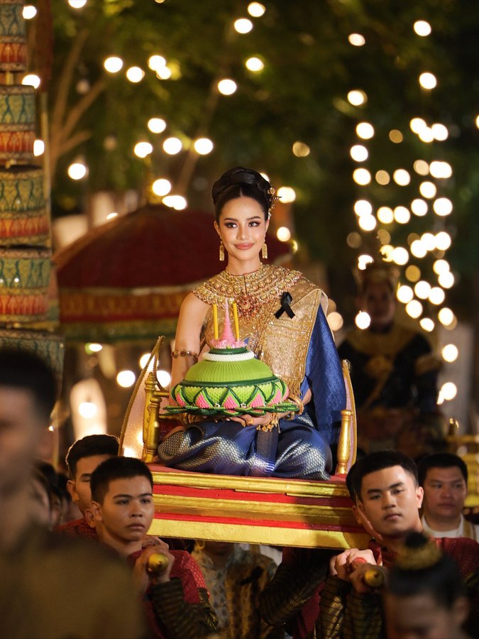 Instagram post by @suchaaata for Miss Universe Thailand. Caption reads: ในฐานะทูตการท่องเที่ยวแห่งประเทศไทย....
