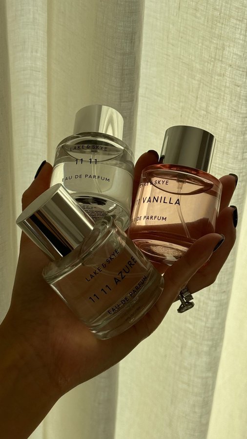 Instagram post by @charlenetruong for Lake & Skye. Caption reads: I love @lakeandskye ’s 11 11 fragrances because....