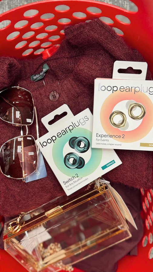 Instagram post by @best.of.target for Loop Earplugs. Caption reads: I’m so excited to tell you that Loop Earplugs are....