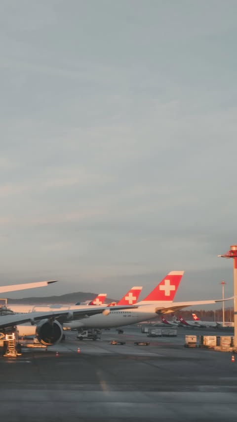 Instagram post by @carlthompson for Swiss International Air Lines. Caption reads: ad Flying to Switzerland with SWISS for the first....