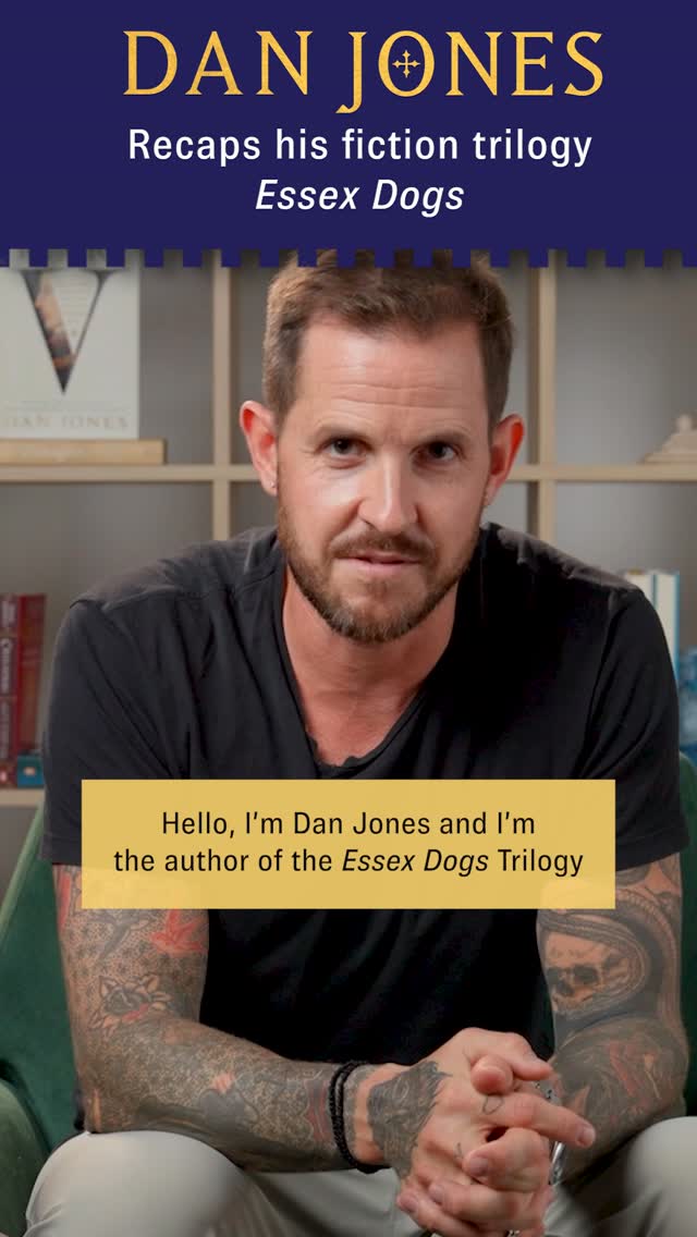 Instagram post by @d_a_n_jones for Viking Books. Caption reads: Get ready for a series recap! We asked Dan Jones....